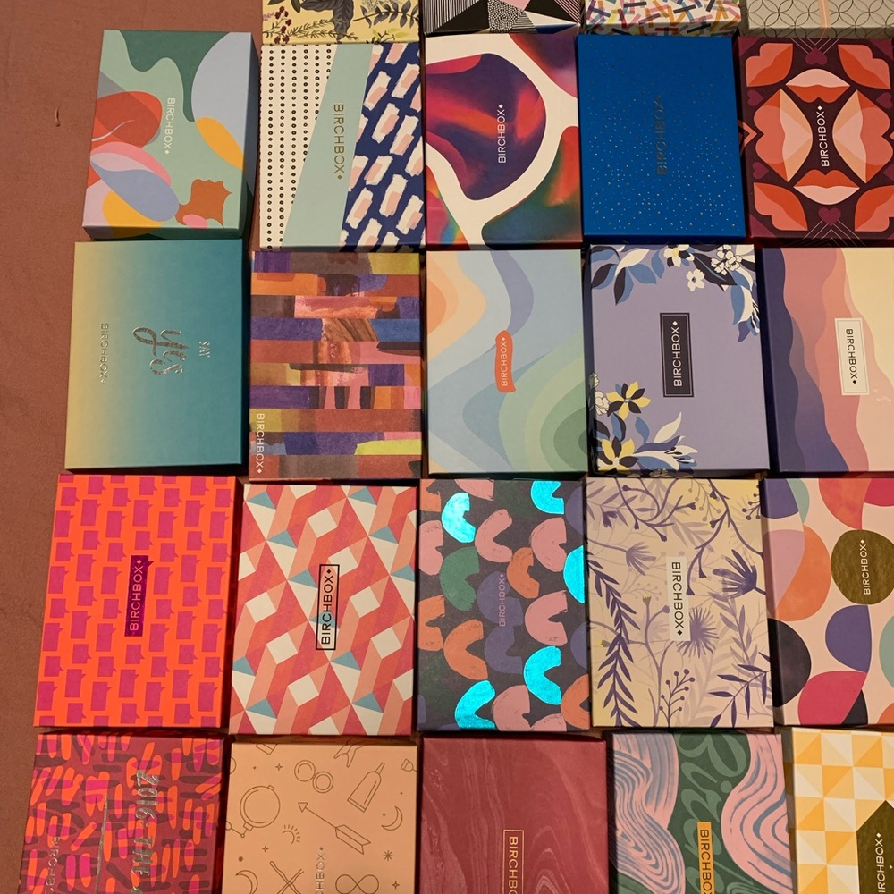 Birchbox 40pc Decorative Subscription Boxes Colorful Patterned Set lot bundle - Picture 3 of 5